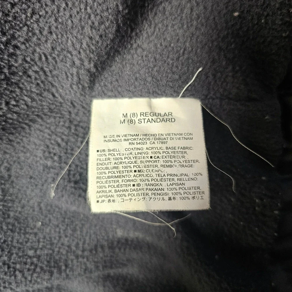 Old Navy Frost Free Hooded Puffer Jacket Kids Size M 8 Black Quilted Zip Up Coat